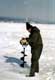 Pêche sur glace sur le lac d'Oka / Canada, Oka