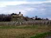 Chateau de Gurson derri�re les vignes / France, Dordogne, Gurson