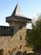 Tour dotée de hourds de bois / France, Languedoc Roussillon, Carcassonne, Chateau comtal