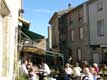 Pause café dans la vieille ville / France, Languedoc Roussillon, Carcassonne