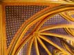 Champ de fleurs de lys d'or sur fond d'azur pour les voutes de la chapelle basse / France, Paris, Sainte Chapelle