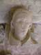 Buste d'un gisant d'Abb�, gr�s / France, Pyr�n�es Orientales, Lagrasse