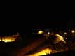 Four solaire Odeillo la nuit et village d'Odeillo