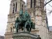 Charlemagne et ses Leudes devant la Cathédrale Notre Dame / France, Paris, Ile de la Cité