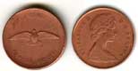 Pi�ce 1 cent Canada oiseau 1867-1967 / Canada