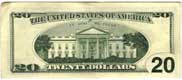 Billet in god we trust 20$ US Dollars white house