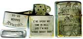 Briquet Zippo GI américains au Vietnam 68-69: I've spent my time in hell and I'm not -Sorry about That-