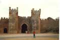 Porte fortifiée, apogée de l'art mérinide du XIVe,  sultan mérinide Aboul Hassan, nécropole de Chellah construite sur le lieu de l'antique cité romaine de Sala / Maroc, Rabat