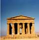 Temple de la concorde, Ve, Ordre dorique, stylobate  quatre degrs