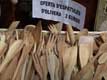 Spatules artisanales de bois d'olivier / Espagne, Garrotxa, Besalu