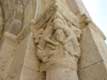 Chapiteau aux figures zoomorphes,  portail à 6 archivoltes de l'Hopital San Julia / Espagne, Garrotxa, Besalu