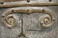 ferrures romanes, fer forg� sur la porte de l'�glise / France, Pyrenees Orientales, Boule d'Amont