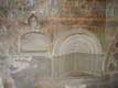 Frise peinte, niche et bénitier dans le mur / France, Languedoc Roussillon, Perpignan, Palais des rois de Majorque