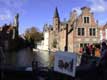 peinture quai du rosaire beffroi / Belgique, Bruges
