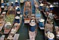 MarchÃ© flottant de Damnoen Saduak barques marchands