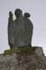 St Aubert, tronant sur une chapelle posée sur le roc à l'extérieur des remparts et face à la mer / France, Normandie, Mont St Michel