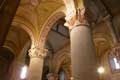 Superbes voutes et chapiteaux peints de l'église St Gervais St Protais / France, Poitou, Civaux
