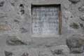 Inscription dans la pierre encastrée dans le mur / France, Languedoc Roussillon, Arles sur Tech