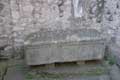 La sainte tombe, sarcophage du IVe gravée d'un Chrisme / France, Languedoc Roussillon, Arles sur Tech