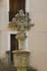 Vierge à l'enfant, la Creu, grande croix des chemins médiévale, plaça del Ram, construite à la façon des croix processionnelles / France, Languedoc Roussillon, Ille sur Tet