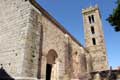 église de Coustouges a été fondée par le pape Damase, vers 370. Elle fut ruinée par les Arabes, puis reconstruite dans le IXe siècle / France, Languedoc Roussillon, Coustouges