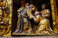 Visitation, retable de la Vierge, bois polychrome / Espagne, Castille, Burgos, Cathedrale