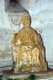 Saint Pierre, pape sur trône pontifical, drapé dans sa chape, coiffé de la Tiare / France, Poitou, Aulnay de Saintonge
