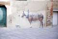 Cheval de trait peint sur mur
