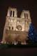 Nogtre Dame illuminée de nuit / France, Paris, Cathedrale Notre Dame