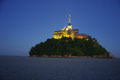 Mont St Michel de nuit vu de la baie / France, Normandie, Mont Saint Michel