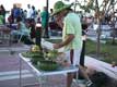 Chapeaux et paniers tressés vendus sur Mallory Square / USA, Floride, Key West