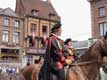 Cavaliers aux armes de St Vincent, procession moyenageuse de la pentecote 04343 / Belgique, Soignies, Collégiale St Vincent