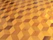 Parquet aux formes de cube / Belgique, Seneffe, Château
