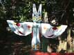 totem en bois / USA, Floride, Miccosukee