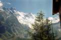 Chaine de montagnes enneigées Saas-Fee / Suisse, Valais