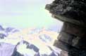 Sommets enneigés derrière le rocher, Gornergrat Zermatt / Suisse, Valais