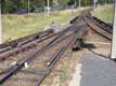 Aiguillage rails du train jaune
