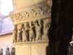 Martyr de Sainte Eulalie sur chapiteau de colonne du cloître