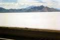Le Désert de sel devant les monts de l'Utah / USA, Utah